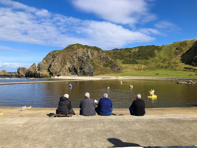 racing model boats at Tarlear Lido